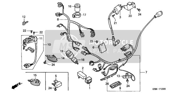 Honda PK50M 1992 Wire Harness/ Ignition Coil for a 1992 Honda PK50M